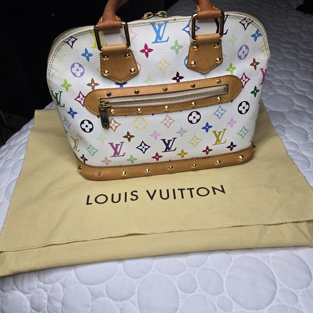 Louis Vuitton White Multicolor Satchel
